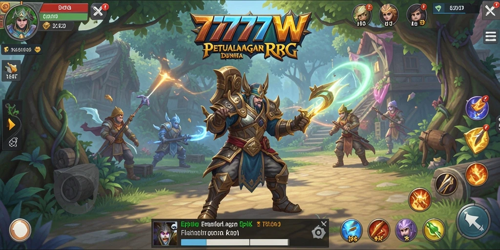 Tampilan gameplay epik dari 7777W yang memikat dan menantang.