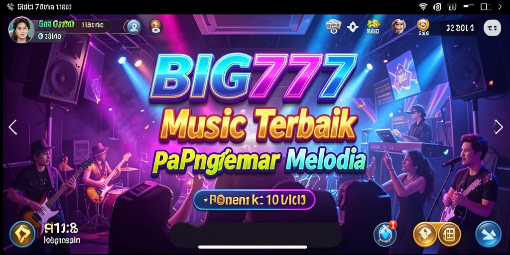 Tampilan gameplay BIG777 dengan musik yang menarik dan efek visual yang memukau.