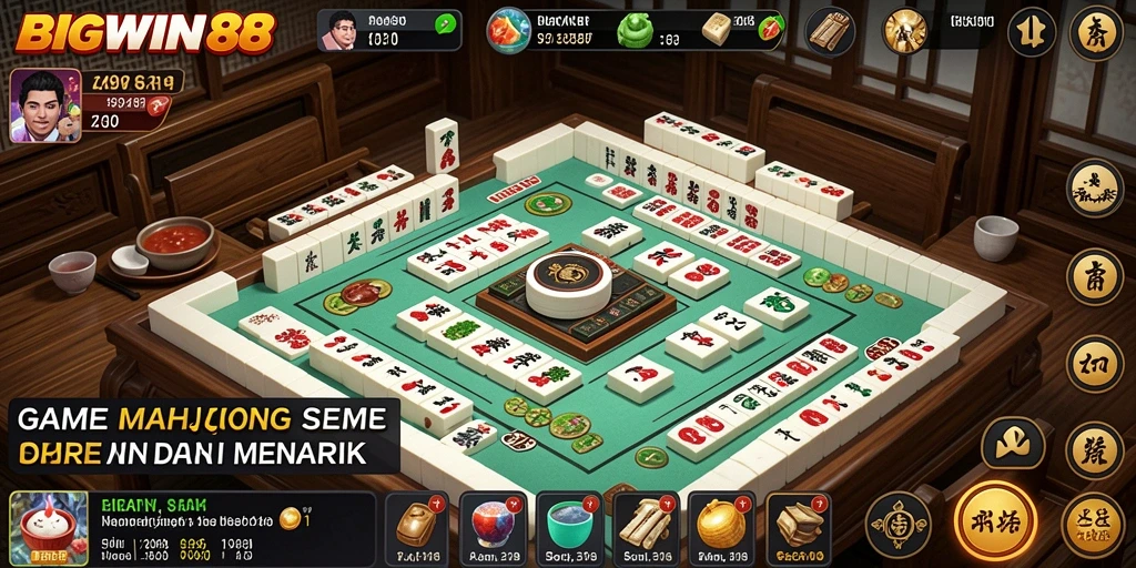 Screenshot gameplay BIGWIN88 menampilkan aksi seru permainan Mahjong.