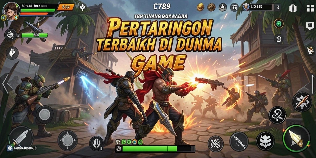 Tampilan menarik dari gameplay pertarungan C789 dengan efek visual menakjubkan.