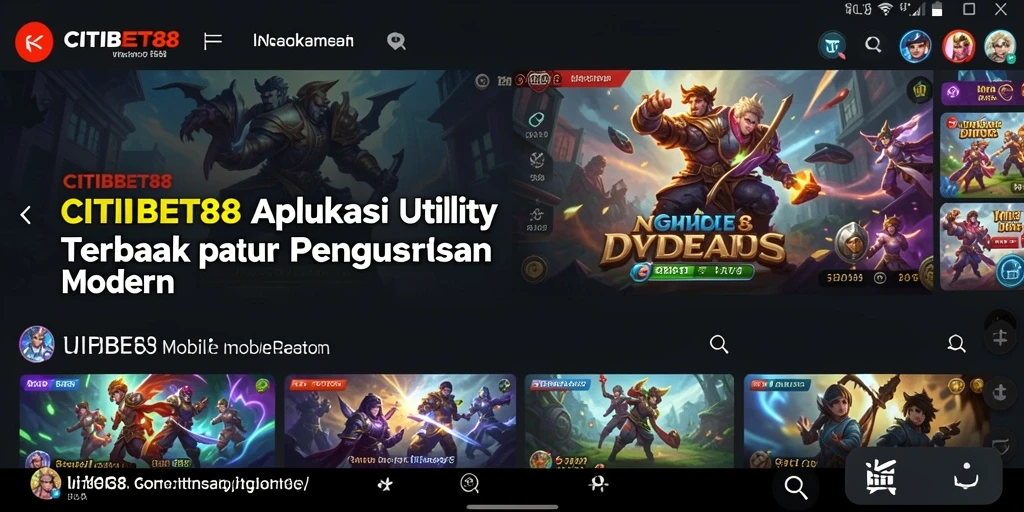 Tampilan pengguna aplikasi CITIBET88 yang memudahkan akses semua fitur.