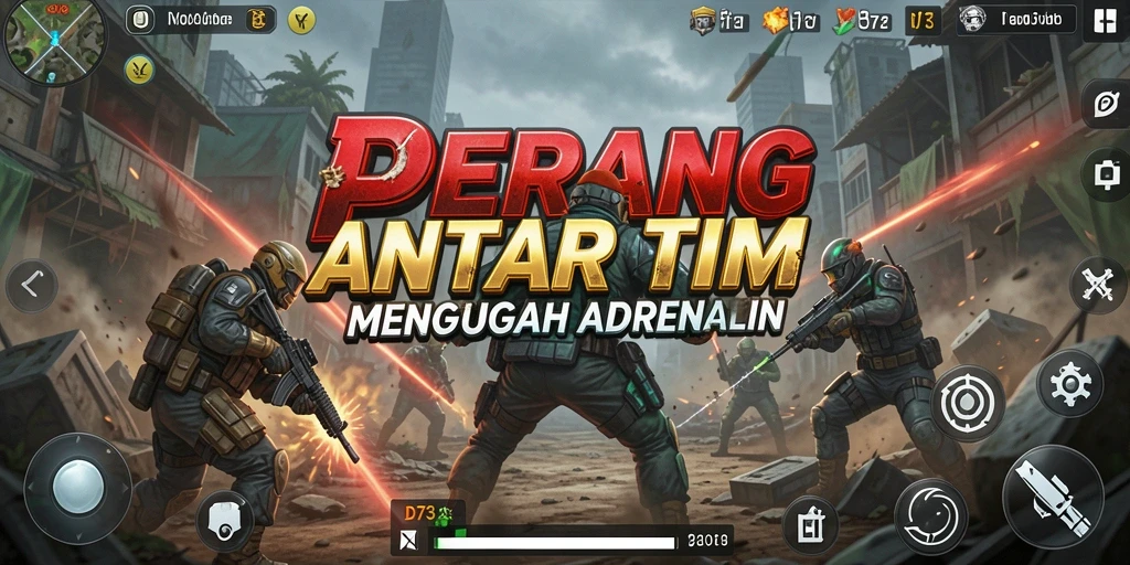 Tangkapan layar yang memperlihatkan aksi tembak-menembak mendebarkan di D73.