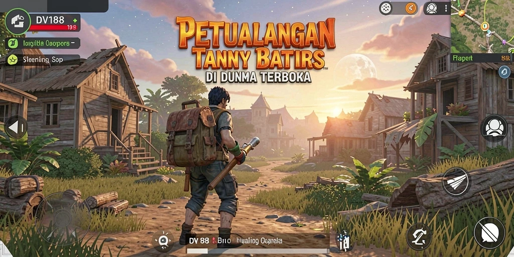 Tampilan gameplay menarik dari DV188 di dunia terbuka.