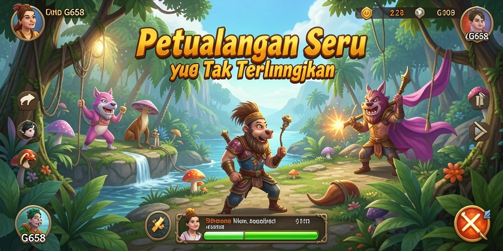 Screenshot G668 menunjukkan gameplay petualangan yang mendebarkan dan penuh tantangan.