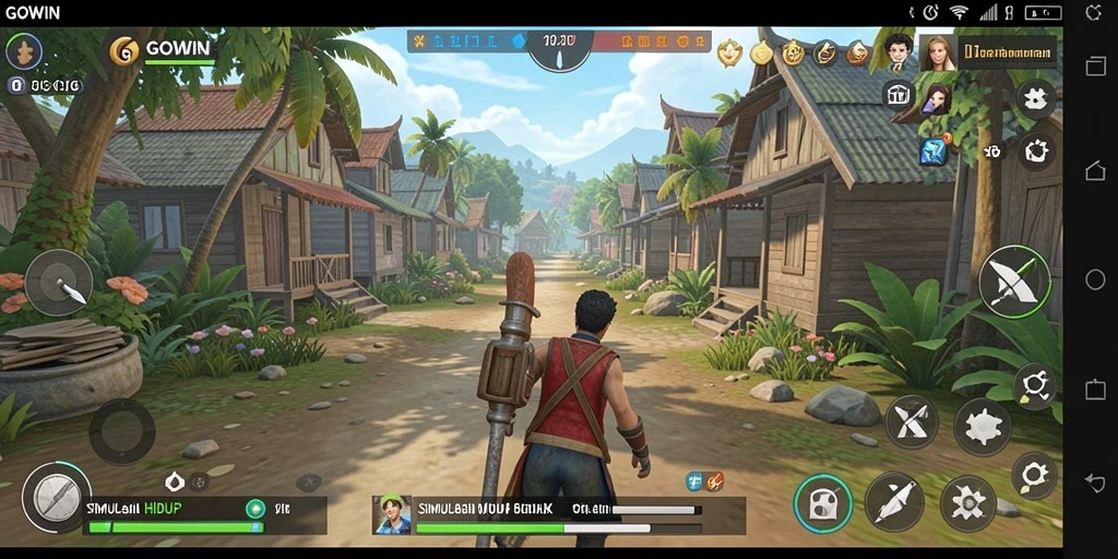 Tangkapan layar GOWIN menampilkan pengalaman gameplay Simulation yang mendebarkan.