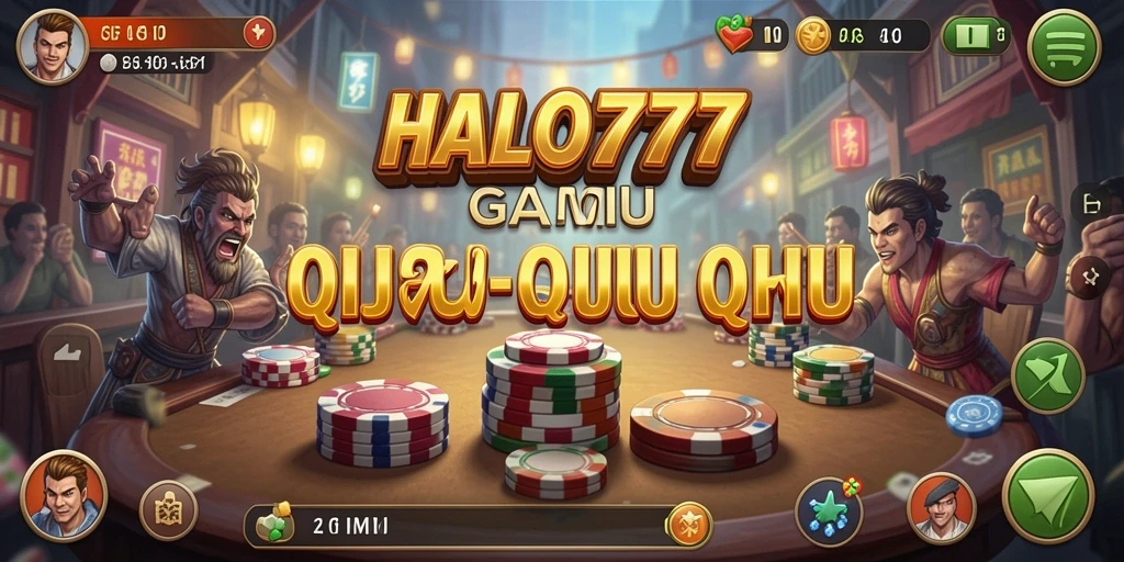 Tampilan gameplay QiuQiu yang dinamis dan menarik di HALO777.