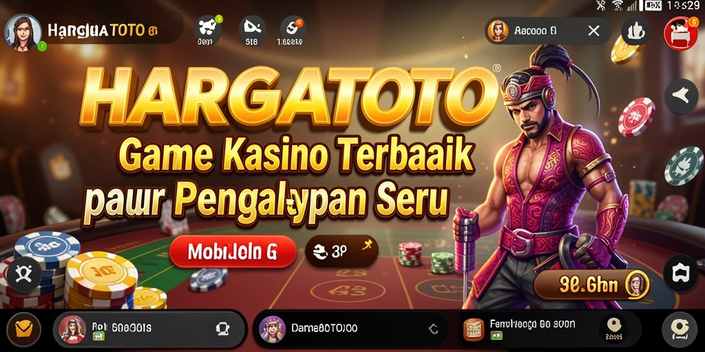 Tangkapan layar HARGATOTO menampilkan suasana permainan kasino yang mendebarkan.