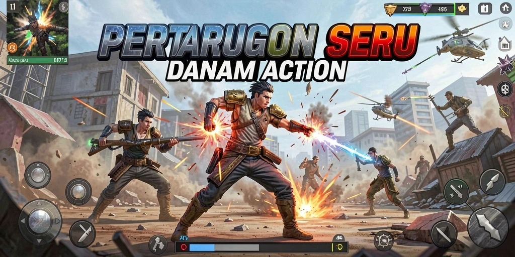 Tampilan seru dari gameplay ID678 dengan pertarungan yang intens.
