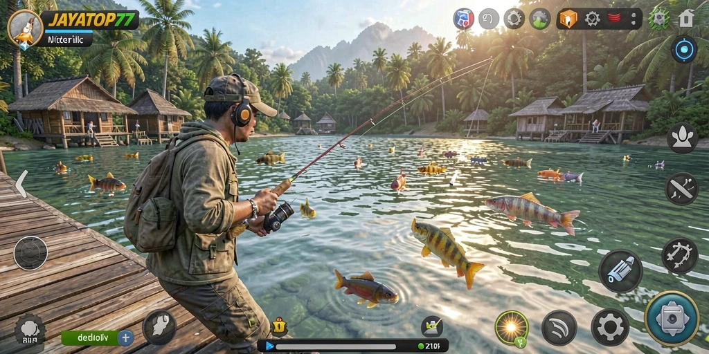 Tangkapan ikan besar dan suasana memancing yang mengasyikkan.