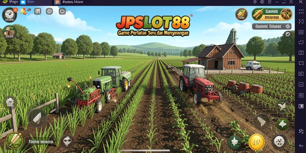Screenshot gameplay JPSLOT88 dengan aktivitas pertanian yang menarik.
