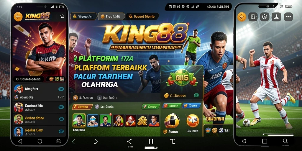 Screenshot KING88 menampilkan tampilan utama aplikasi Sportsbook yang user-friendly.