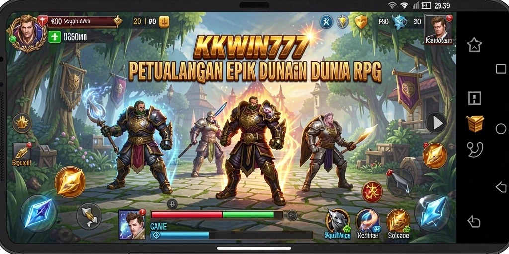 Screenshot menampilkan aksi seru dalam permainan RPG KKWIN777.