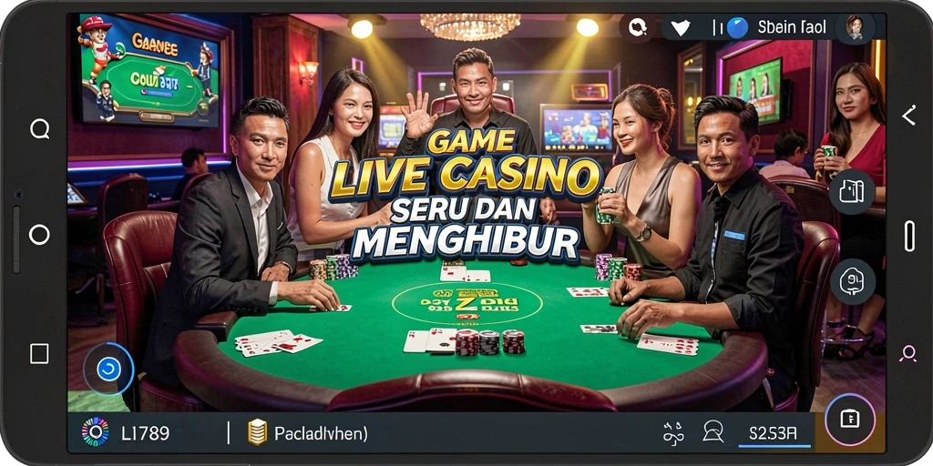 Screenshot utama LI789 menampilkan gameplay Live Casino yang seru.