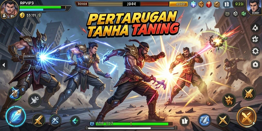 Tangkapan layar RPVIP3 menampilkan aksi pertarungan yang mendebarkan.